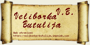 Veliborka Butulija vizit kartica